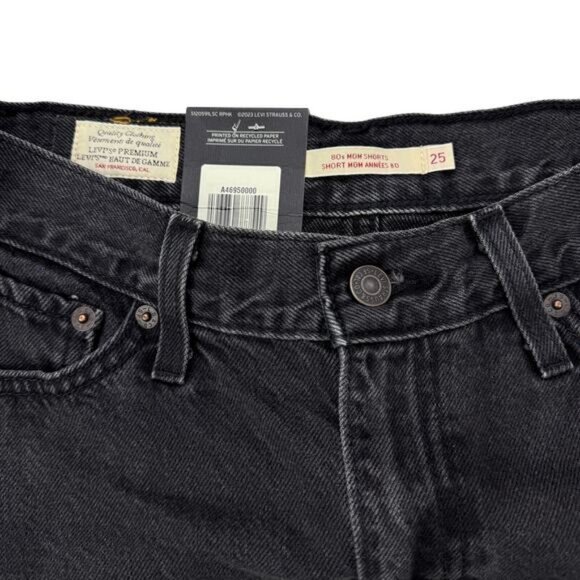 Levi's 80s Mom Short In Not To Interrupt Black Size 25 - Picture 5 of 9